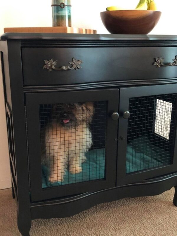 Dog crate furniture