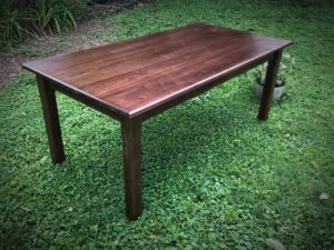 Custom dark walnut table