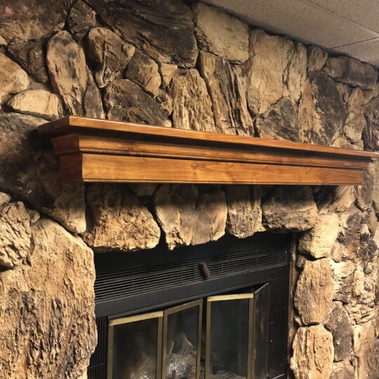 Fireplace mantel shelf