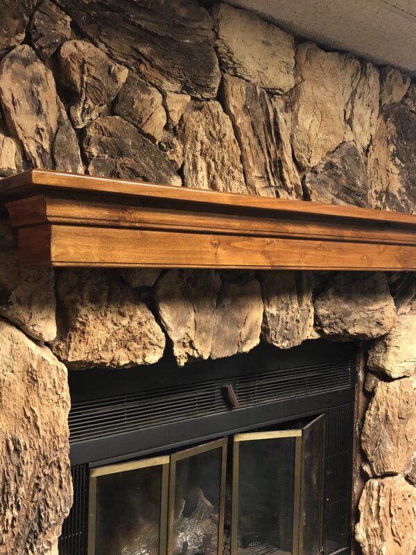 Fireplace mantel shelf