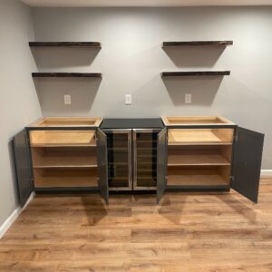 Basement Dry Bar open