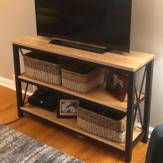 Hickory console table