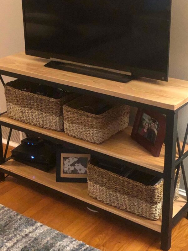 Hickory console table