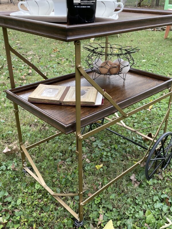 Antique bar cart