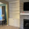 Fireplace built-in cabinet left