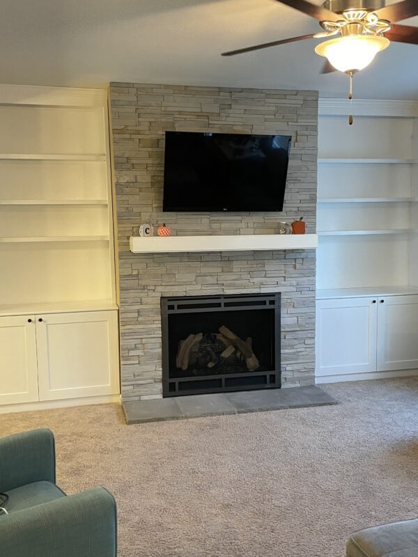 Fireplace built-in cabinets